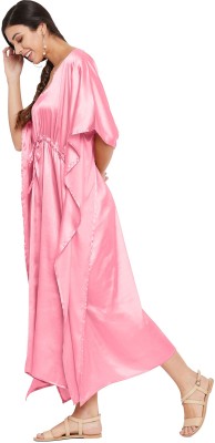 Gypsie Blu Women Nighty with Robe(Pink)