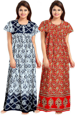 Sarthak Creation Women Nighty Set(Multicolor)