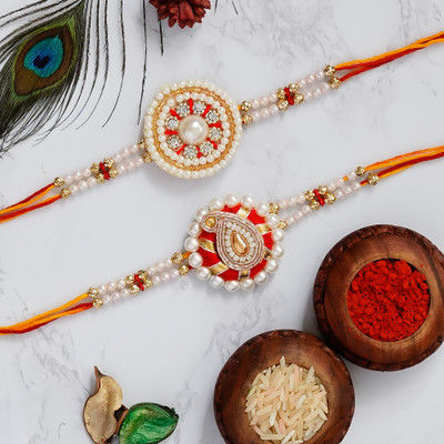 Flipkart SmartBuy Designer D951_D952_FSB Assorted Rakhi, Chawal Roli Pack  Set(2 Rakhi)