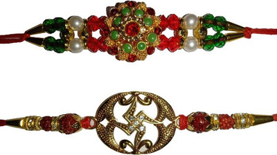 BHAVYA SALES Thread Mangalam387 Mauli Thread Rakhi  Set(2)