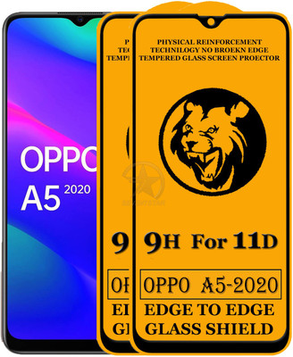 SEVEN7STAR Edge To Edge Tempered Glass for Oppo A5 2020(Pack of 2)