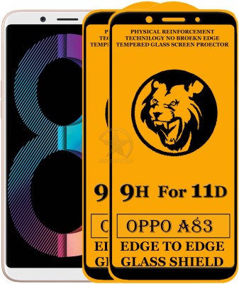 SEVEN7STAR Edge To Edge Tempered Glass for Oppo A83(Pack of 2)