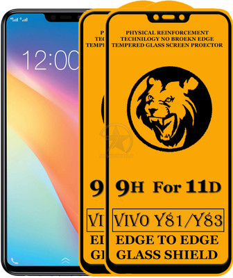 SEVEN7STAR Edge To Edge Tempered Glass for Vivo Y81(Pack of 2)