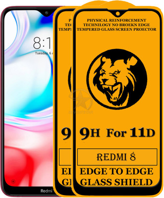 SEVEN7STAR Edge To Edge Tempered Glass for Redmi 8(Pack of 2)