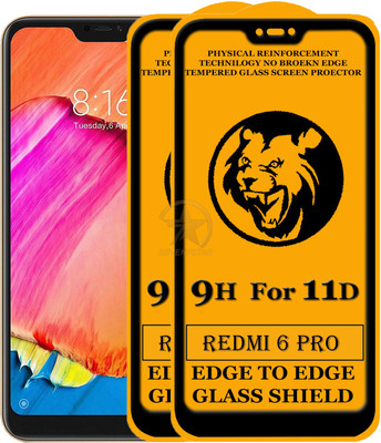 SEVEN7STAR Edge To Edge Tempered Glass for Mi Redmi 6 pro(Pack of 2)