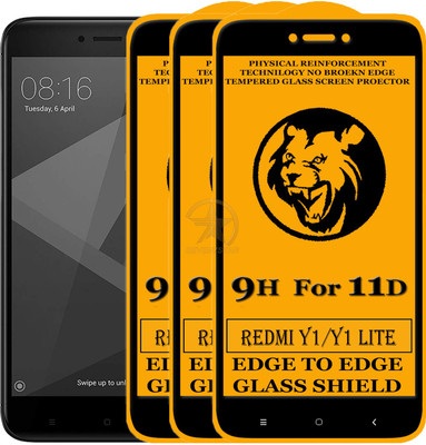 SEVEN7STAR Edge To Edge Tempered Glass for Mi Redmi Y1 Lite(Pack of 3)