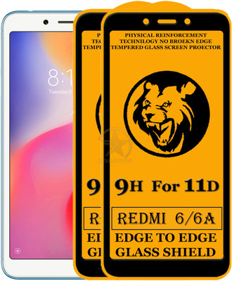 SEVEN7STAR Edge To Edge Tempered Glass for Mi Redmi 6(Pack of 2)