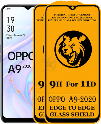 11D Edge To Edge Tempered Glass for Oppo A9 2020(Pack of 2)
