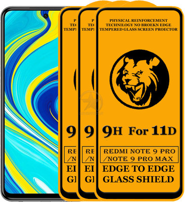 SEVEN7STAR Edge To Edge Tempered Glass for Redmi Note 9 Pro Max(Pack of 3)