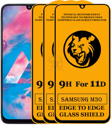SEVEN7STAR Edge To Edge Tempered Glass for Samsung Galaxy M30(Pack of 3)