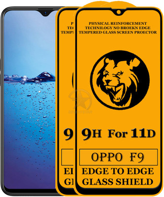 SEVEN7STAR Edge To Edge Tempered Glass for Oppo F9(Pack of 2)