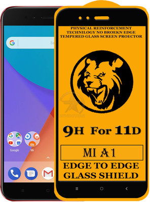SEVEN7STAR Edge To Edge Tempered Glass for Mi A1(Pack of 1)