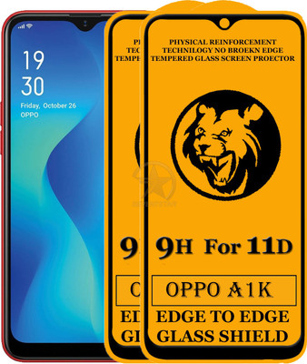 HQ Protection Edge To Edge Tempered Glass for Oppo A1k(Pack of 2)