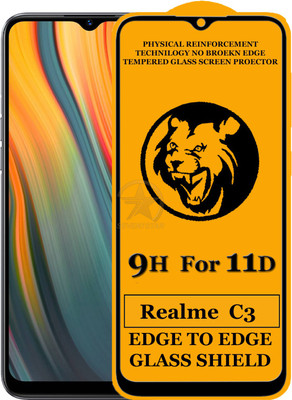SEVEN7STAR Edge To Edge Tempered Glass for Realme C3(Pack of 1)