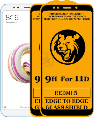 HQ Protection Edge To Edge Tempered Glass for Mi Redmi 5(Pack of 2)