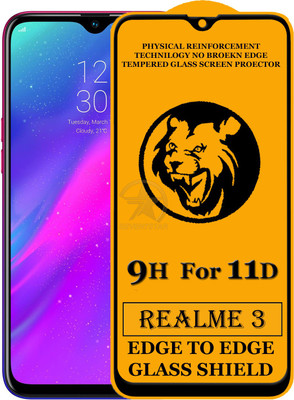SEVEN7STAR Edge To Edge Tempered Glass for Realme 3(Pack of 1)