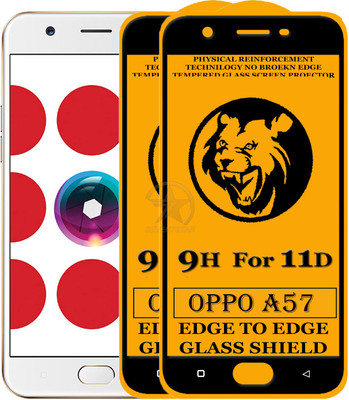 HQ Protection Edge To Edge Tempered Glass for Oppo A57(Pack of 2)