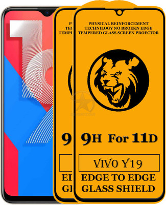 SEVEN7STAR Edge To Edge Tempered Glass for Vivo Y19(Pack of 2)