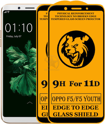 HQ Protection Edge To Edge Tempered Glass for Oppo F5(Pack of 2)