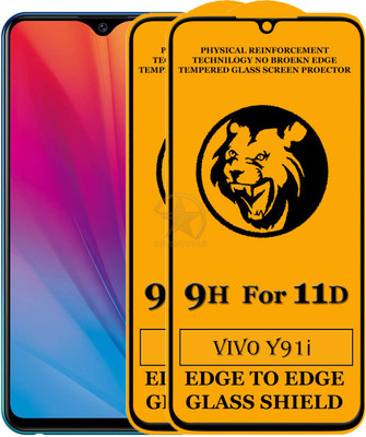 11D Edge To Edge Tempered Glass for Vivo Y91i(Pack of 2)