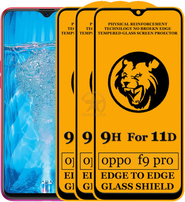 SEVEN7STAR Edge To Edge Tempered Glass for OPPO F9 Pro(Pack of 3)