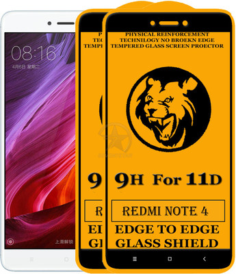 11D Edge To Edge Tempered Glass for Mi Redmi Note 4(Pack of 2)