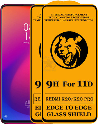 11D Edge To Edge Tempered Glass for Mi K20 Pro(Pack of 2)