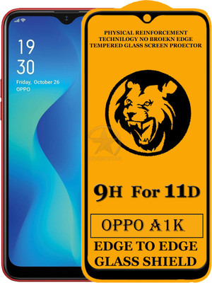 SEVEN7STAR Edge To Edge Tempered Glass for Oppo A1k(Pack of 1)