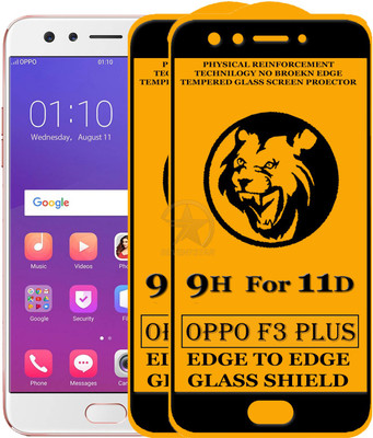 11D Edge To Edge Tempered Glass for Oppo F3 Plus(Pack of 2)