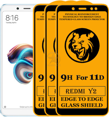 SEVEN7STAR Edge To Edge Tempered Glass for Mi Redmi Y2(Pack of 3)