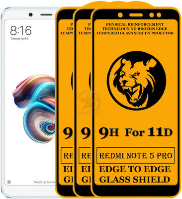 SEVEN7STAR Edge To Edge Tempered Glass for Mi Redmi Note 5 Pro(Pack of 3)