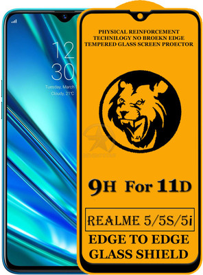 SEVEN7STAR Edge To Edge Tempered Glass for Realme 5(Pack of 1)