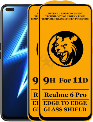 11D Edge To Edge Tempered Glass for Realme 6 Pro(Pack of 2)