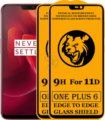 SEVEN7STAR Edge To Edge Tempered Glass for OnePlus 6(Pack of 2)