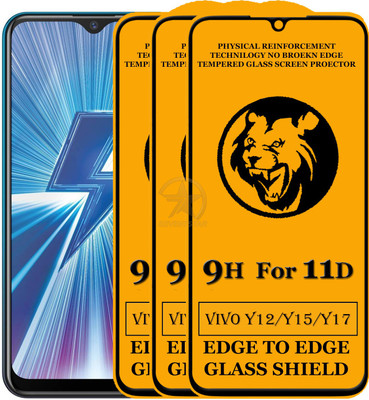 HQ Protection Edge To Edge Tempered Glass for Vivo Y15(Pack of 3)