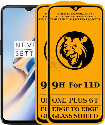SEVEN7STAR Edge To Edge Tempered Glass for OnePlus 6T(Pack of 2)