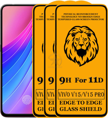 SEVEN7STAR Edge To Edge Tempered Glass for Vivo V15 Pro(Pack of 3)