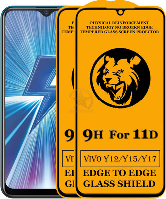 SEVEN7STAR Edge To Edge Tempered Glass for Vivo Y15(Pack of 2)