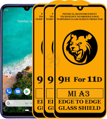 SEVEN7STAR Edge To Edge Tempered Glass for Mi A3(Pack of 3)