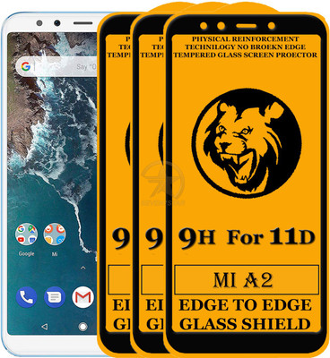 HQ Protection Edge To Edge Tempered Glass for Mi A2(Pack of 3)