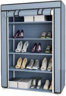 INSIDE STYLE Metal Collapsible Shoe Stand(GREY 2, 5 Shelves, DIY(Do-It-Yourself))