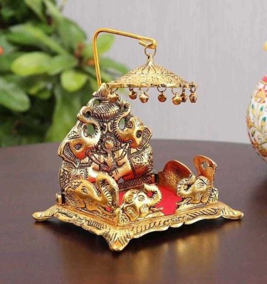 SBBCO Original Metal Krishna Sihasan, Laddu Gopal Singhasan Decorative Showpiece  -  18.209999999999997 cm(Metal, Gold)