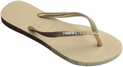 Havaianas Women Flip Flops(Gold , 3)