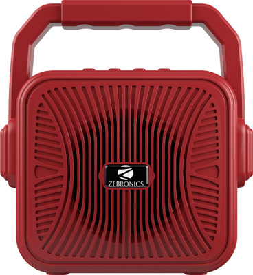 ZEBRONICS ZEB-COUNTY 2 Portable TWS Wireless Speaker,10h* Playback with FM Radio 3 W Bluetooth Speaker(Red, Mono Channel)