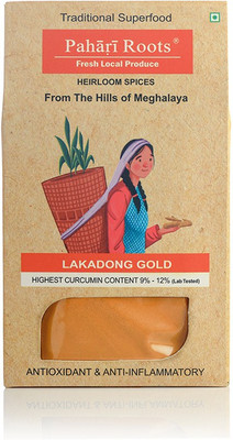 Pahari Roots Lakadong Turmeric Haldi Powder from Meghalaya with High Curcumin Content | 100 GMS(100 g)