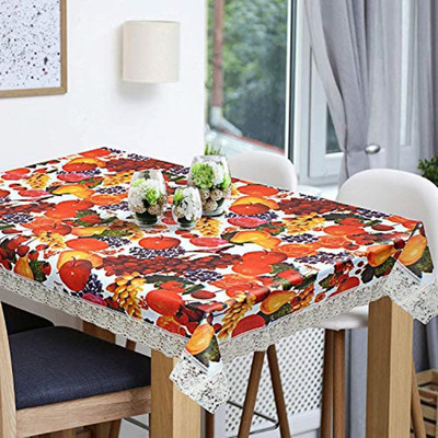 Casanest Printed 4 Seater Table Cover(Mutli, PVC)