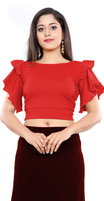 london belly Casual 3/4 Sleeve Solid Women Red Top