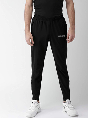 Barkeyo Solid Men Black Track Pants