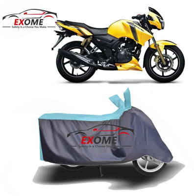 APNEK Two Wheeler Cover for TVS(Apache, Blue, Grey)