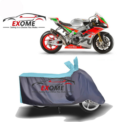 APNEK Two Wheeler Cover for Aprilia(RSV4, Blue, Grey)